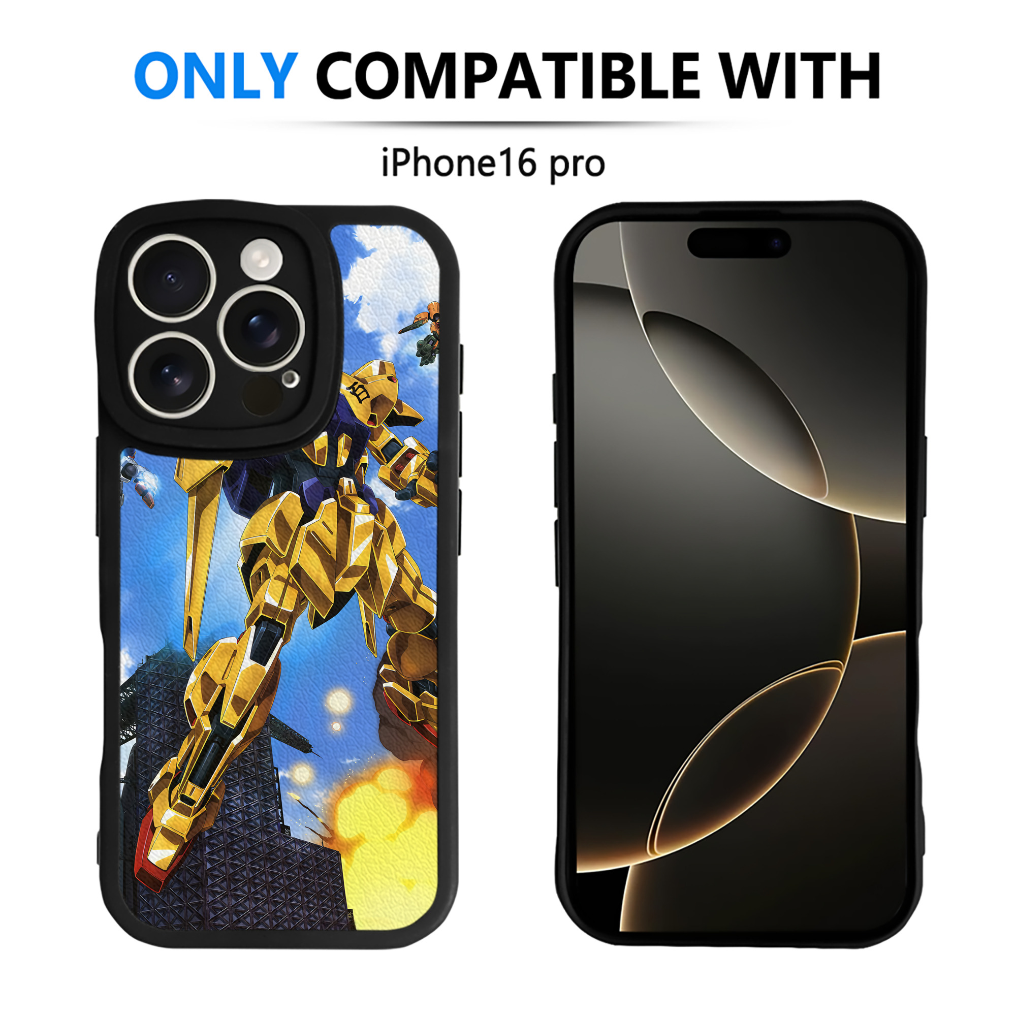 （画像用） 機動戦士ガンダム Mobile Suit Gundam 【iPhone 16シリーズ対応】シリコンスマホケース（レザー調） 材質：シリコン